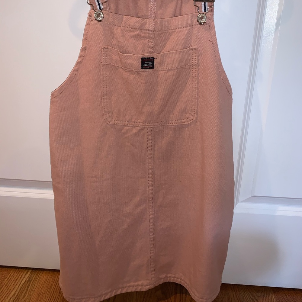 Mauve Denim Overall Dress